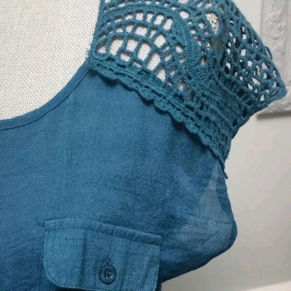 ANTHROPOLOGIE MINE CROCHET BLOUSE - Picture 4 of 5